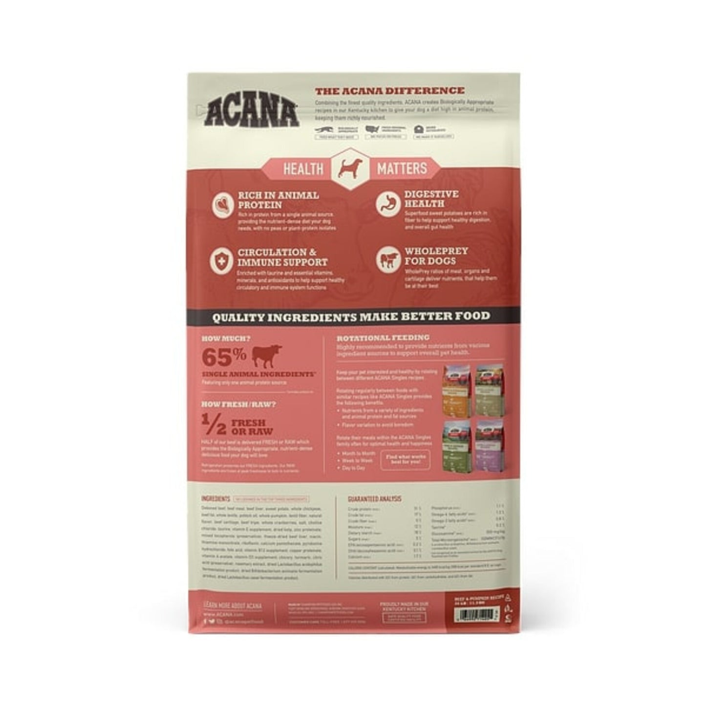 ACANA Singles Beef & Pumpkin Recipe Grain Free Dry Dog Food