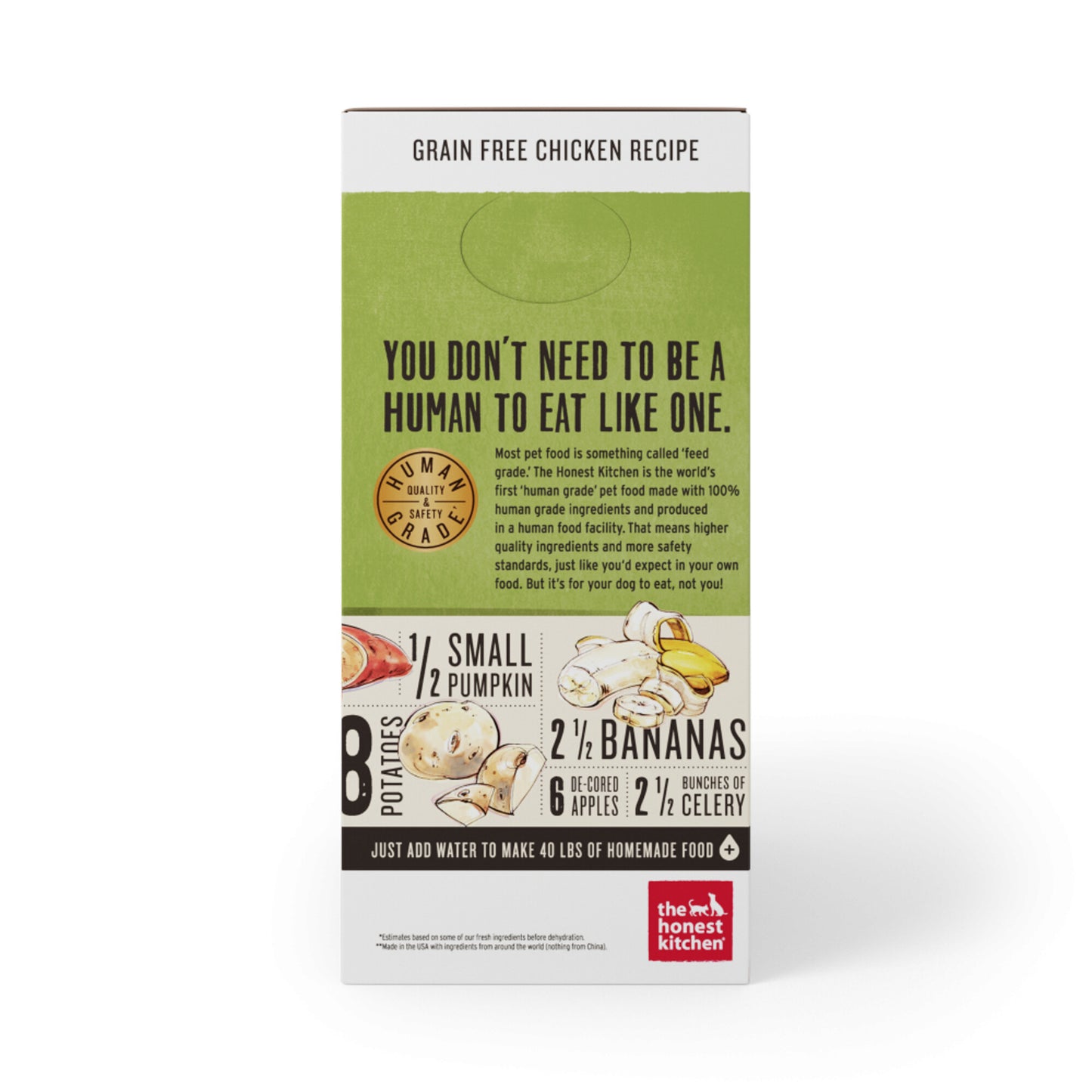 The Honest Kitchen Grain Free Chicken Recipe Dehydrated Dog Food
