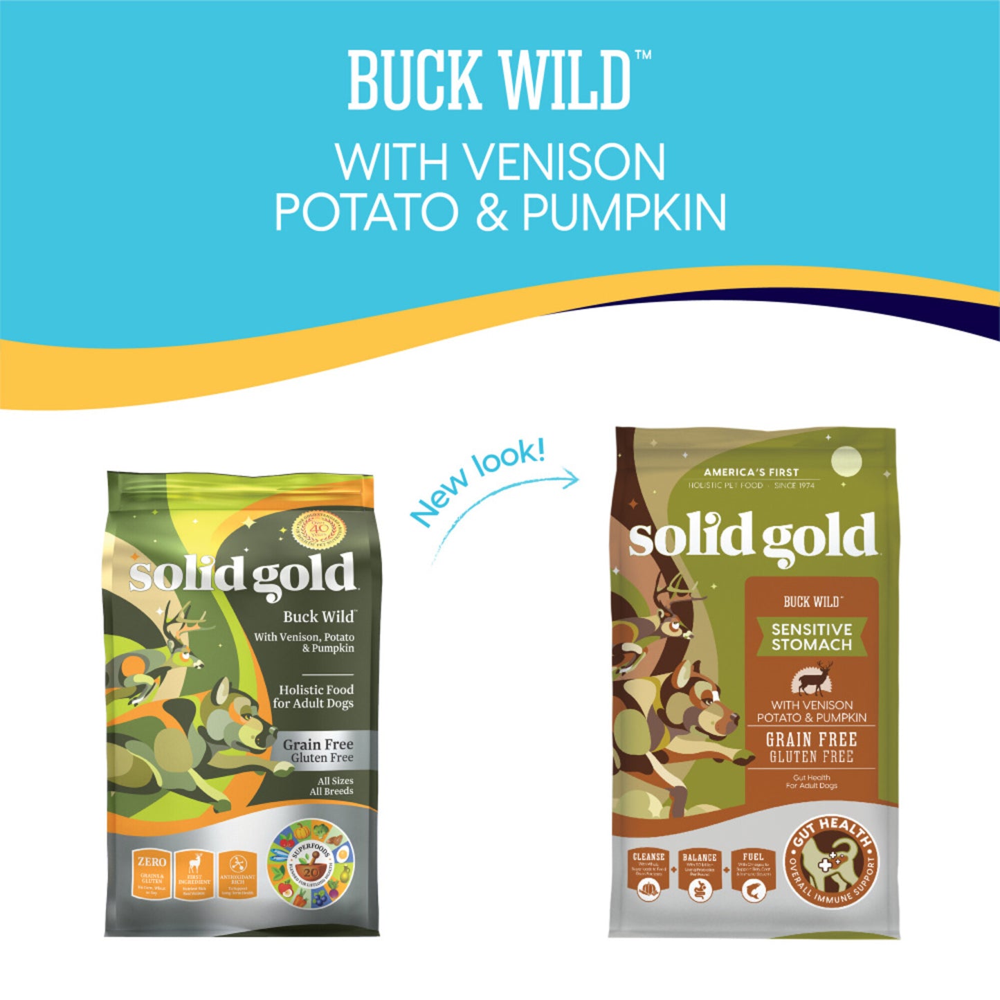 Solid Gold Buck Wild Adult Venison, Potato, & Pumpkin Recipe Dry Dog Food