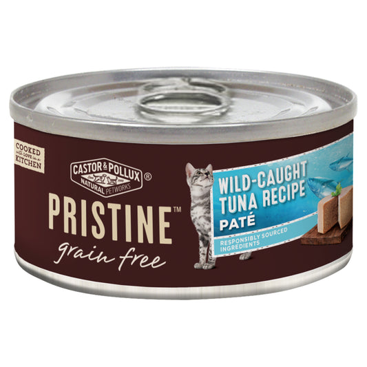 Castor and Pollux Pristine Grain Free Wild Caught Tuna Pate Canned Cat Food
