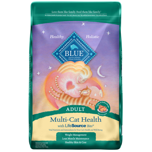 Blue Buffalo Multi-Cat Natural Chicken & Turkey Adult Dry Cat Food