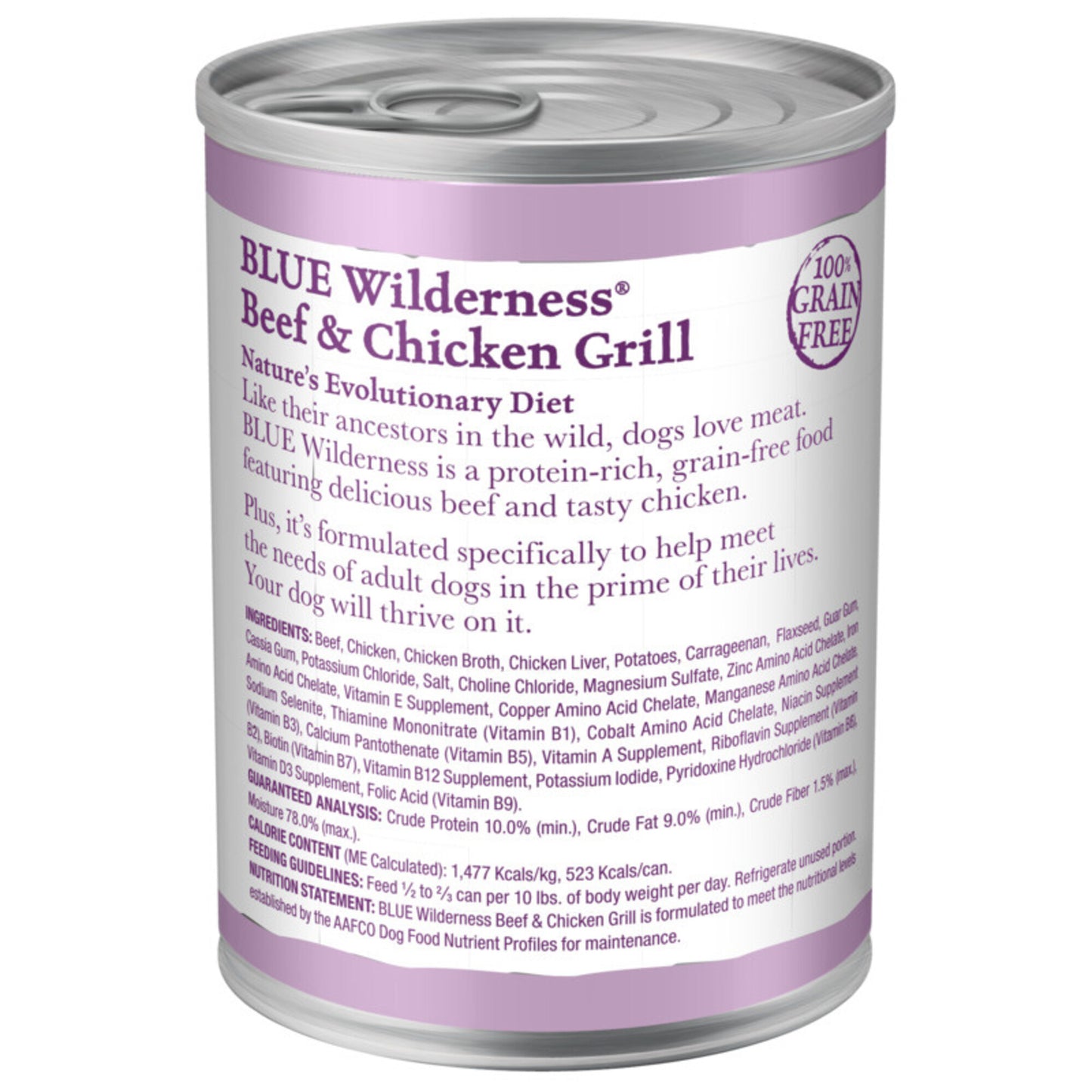 Blue Buffalo Wilderness Grain Free Beef & Chicken Canned Dog Food