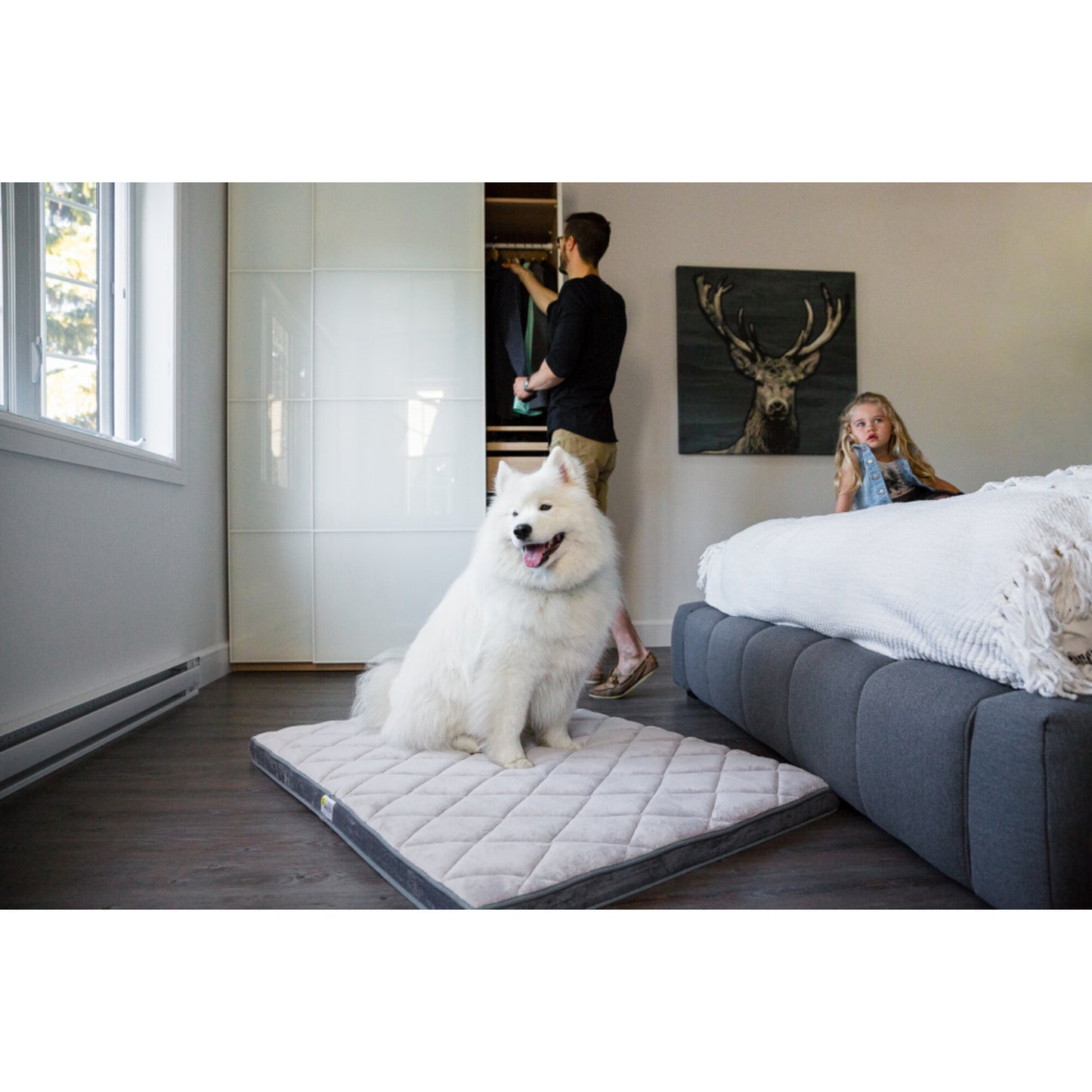 BeOneBreed Gray Diamond Pet Bed
