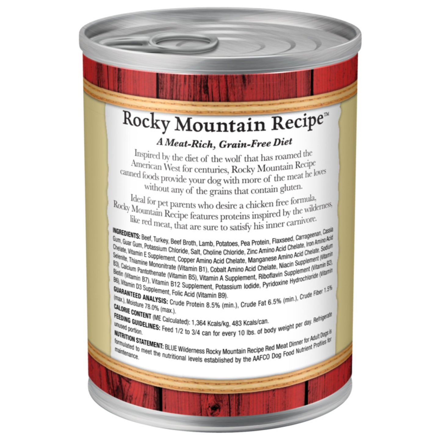 Blue Buffalo Wilderness Rocky Mountain Recipe Red Meat Dinner Adult Canned Dog Food