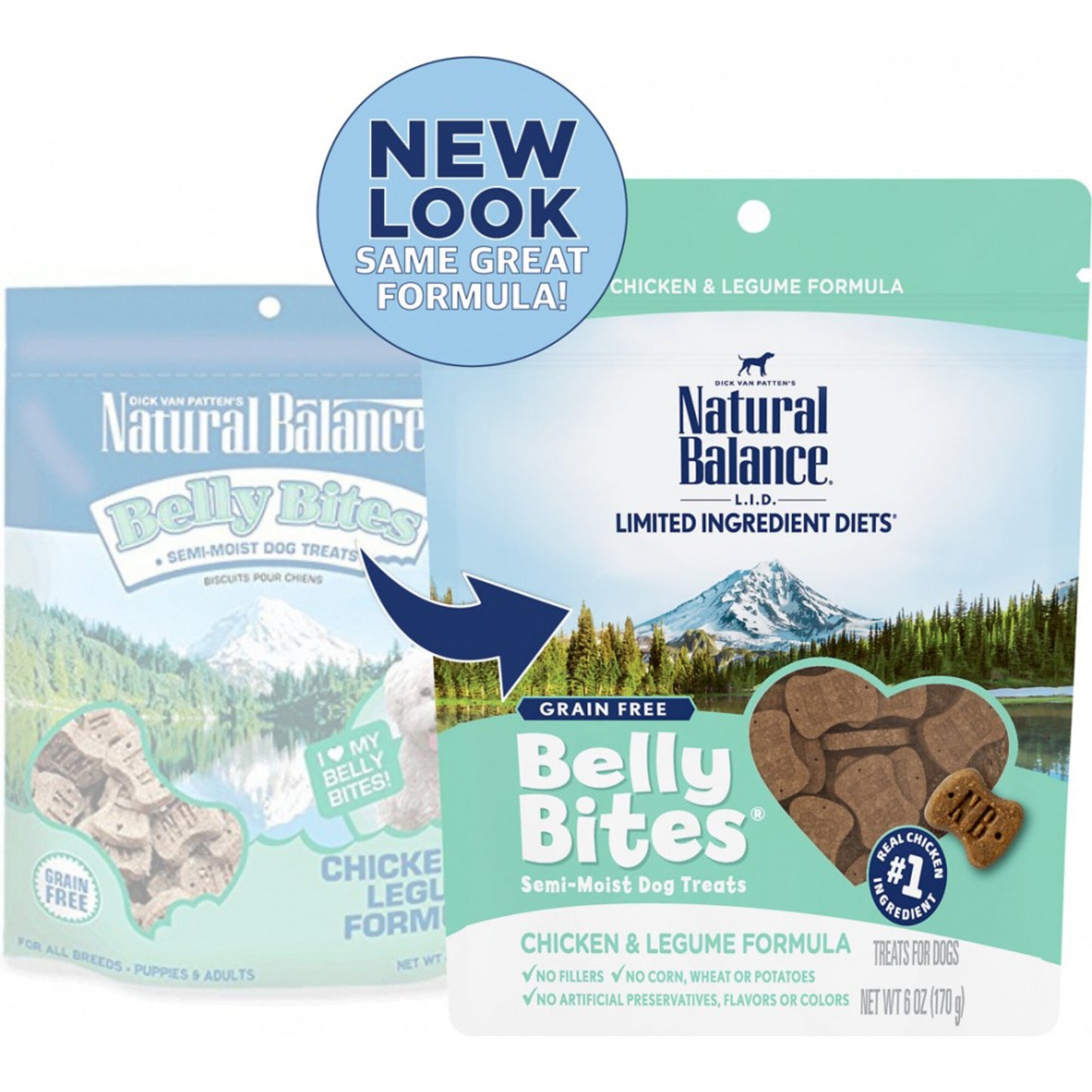 Natural Balance Belly Bites Chicken & Legume Semi-Moist Treats for Dogs
