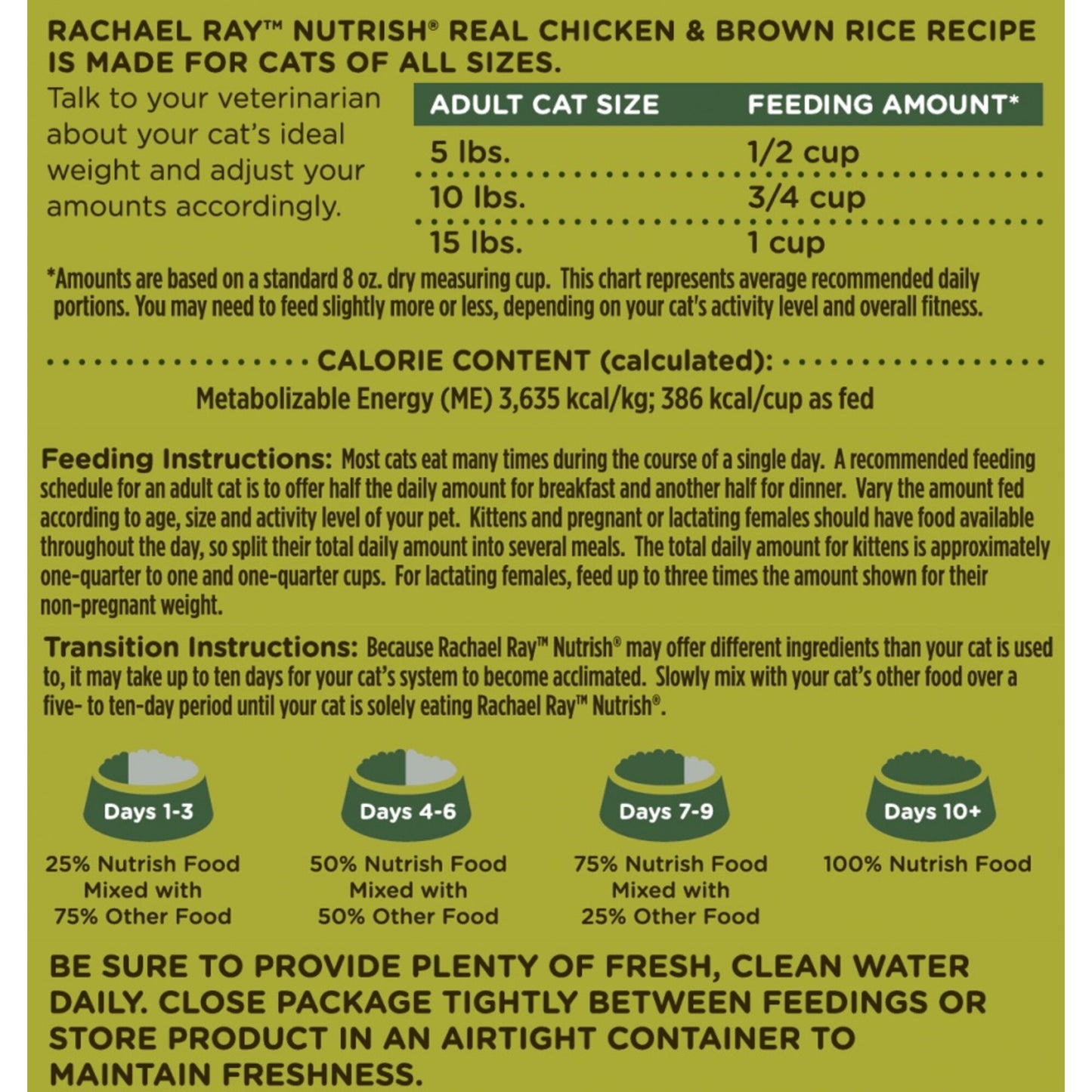 Rachael Ray Nutrish Natural Chicken & Brown Rice Recipe Dry Cat Food
