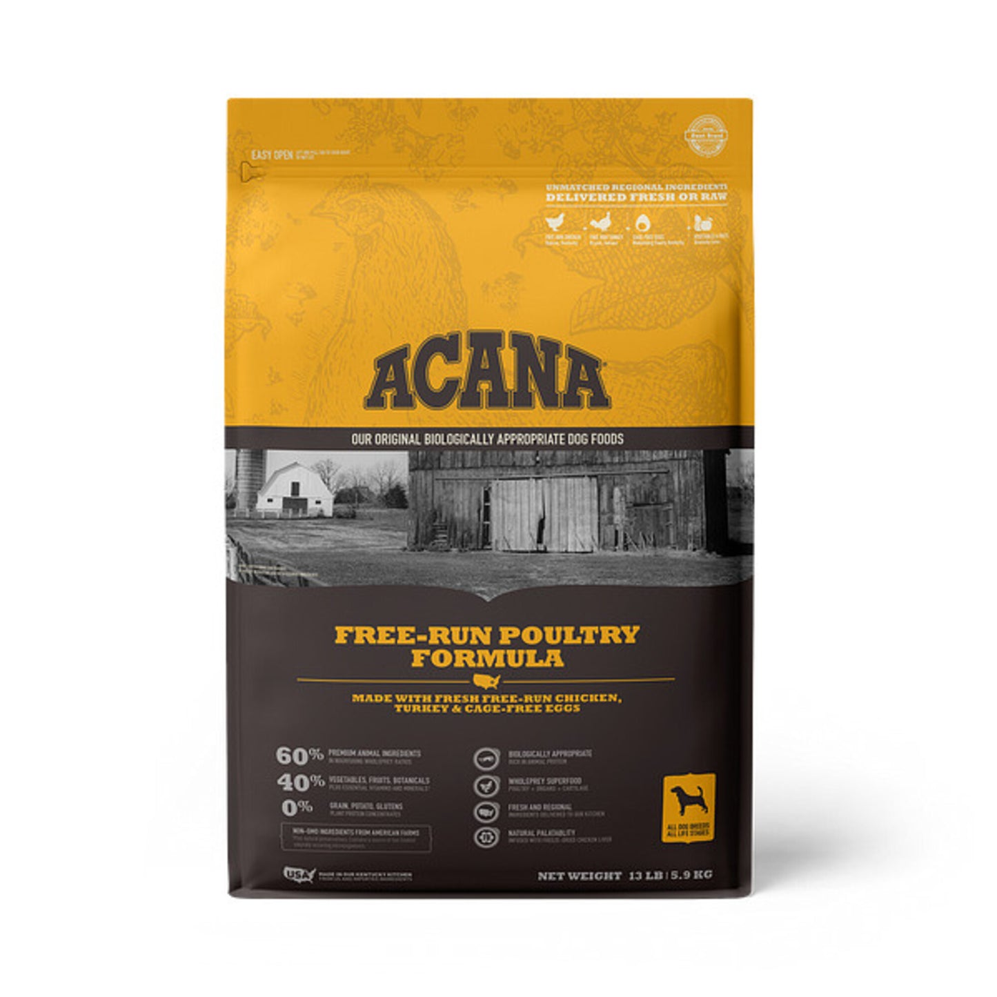 ACANA Free Run Poultry Formula Grain Free Dry Dog Food