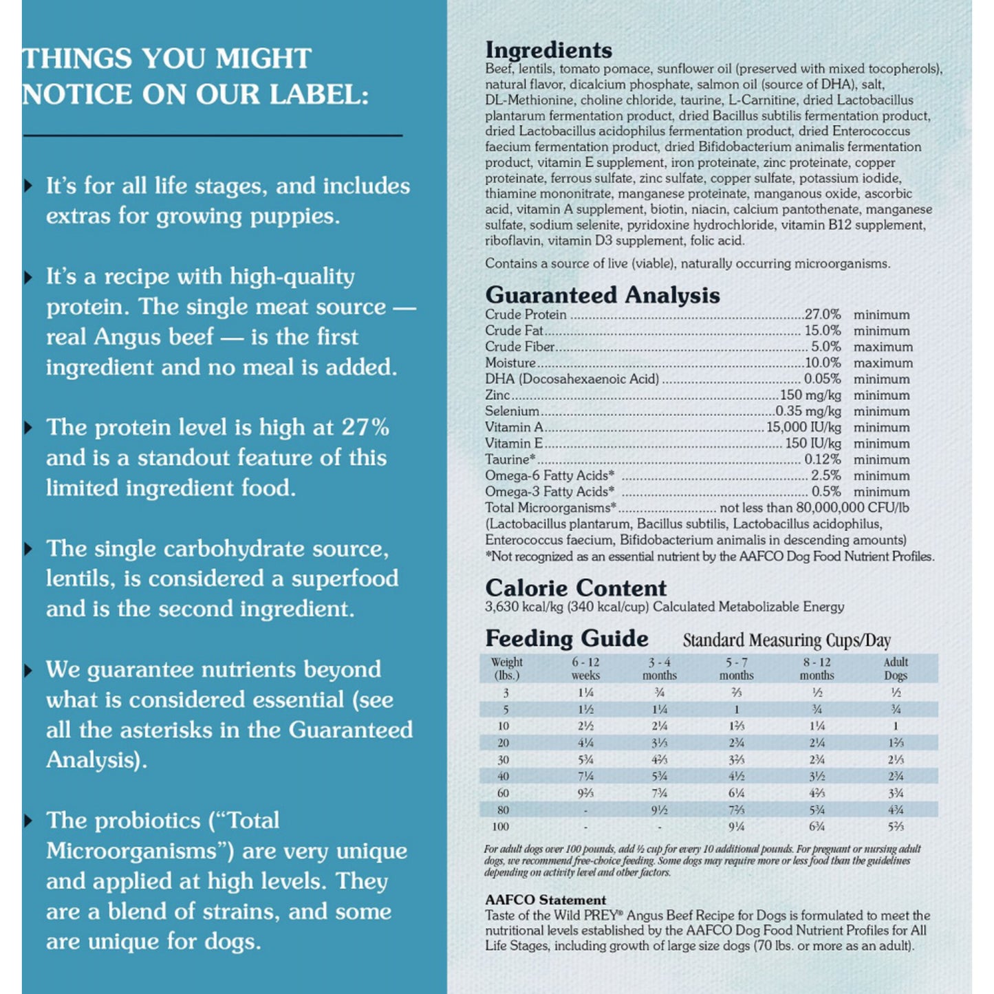 Taste Of The Wild Grain Free Prey Limited Ingredient Angus Beef Dry Dog Food