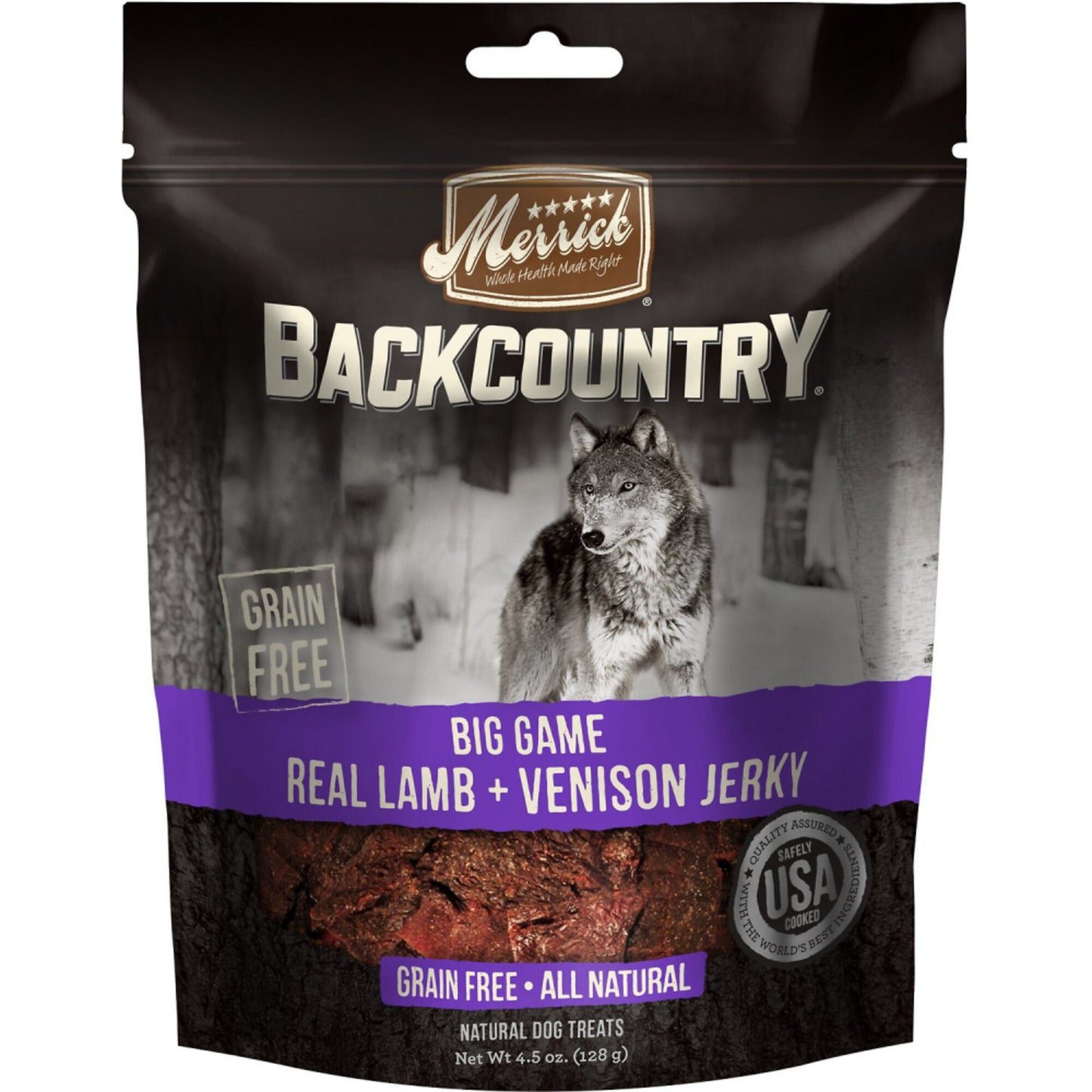 Merrick Backcountry Big Game Grain Free Real Lamb & Venison Jerky Dog Treats