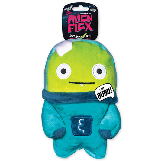 Spunky Pup Alien Flex Bubu Plush Dog Toy