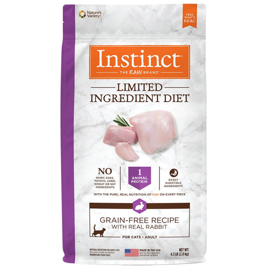 Instinct Limited Ingredient Diet Adult Grain Free Recipe with Real Rabbit Natural Dry Cat Food