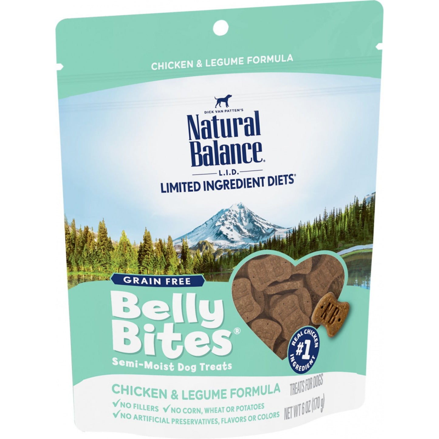 Natural Balance Belly Bites Chicken & Legume Semi-Moist Treats for Dogs