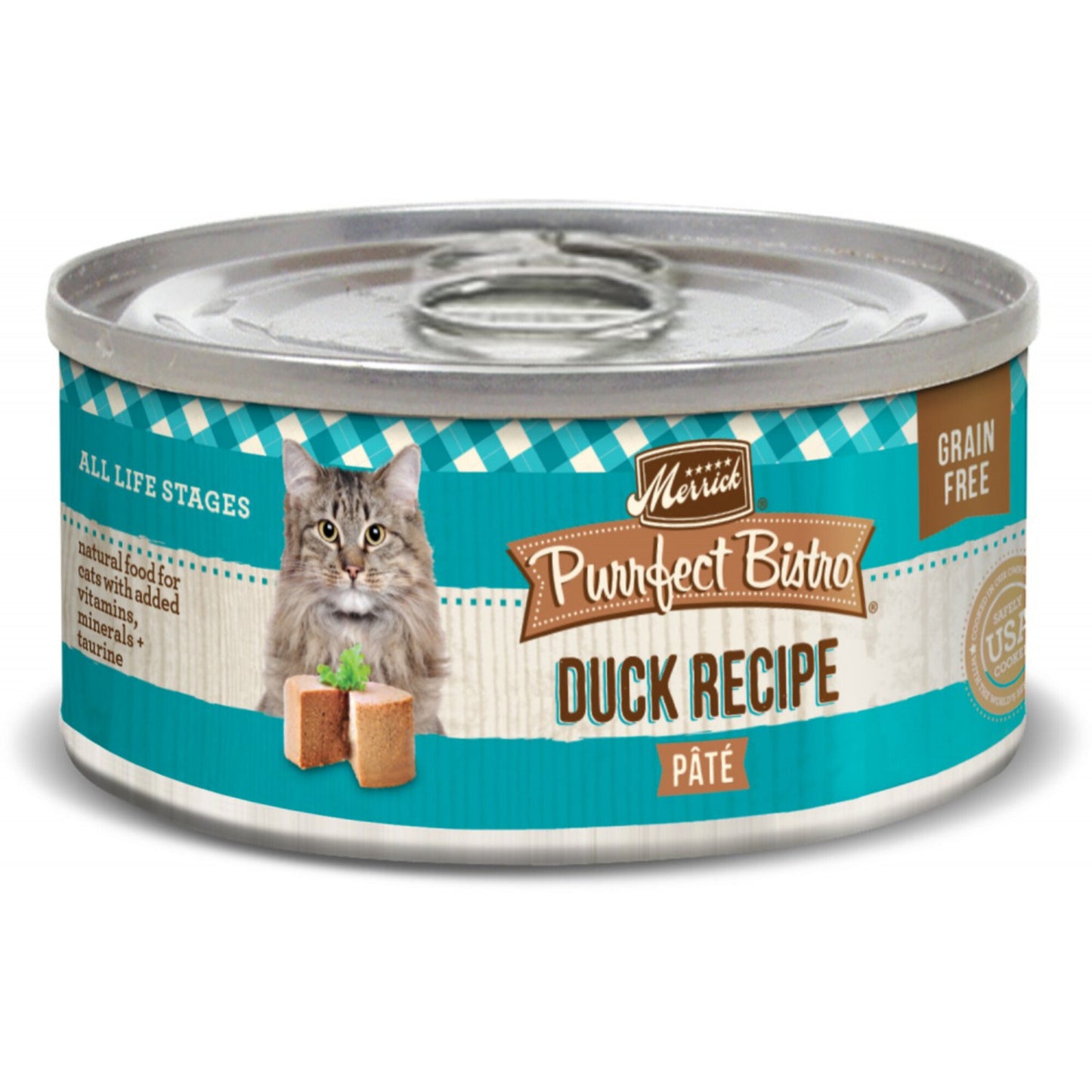Merrick Purrfect Bistro Duck Pate Grain Free Canned Cat Food