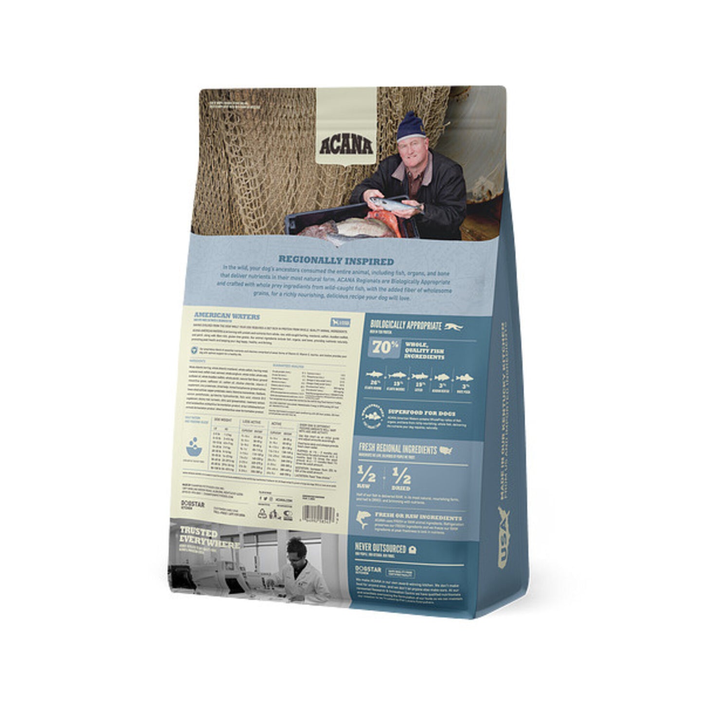 ACANA + Wholesome Grains American Waters Recipe with Whole Saltwater & Freshwater Fish Dry Dog Food