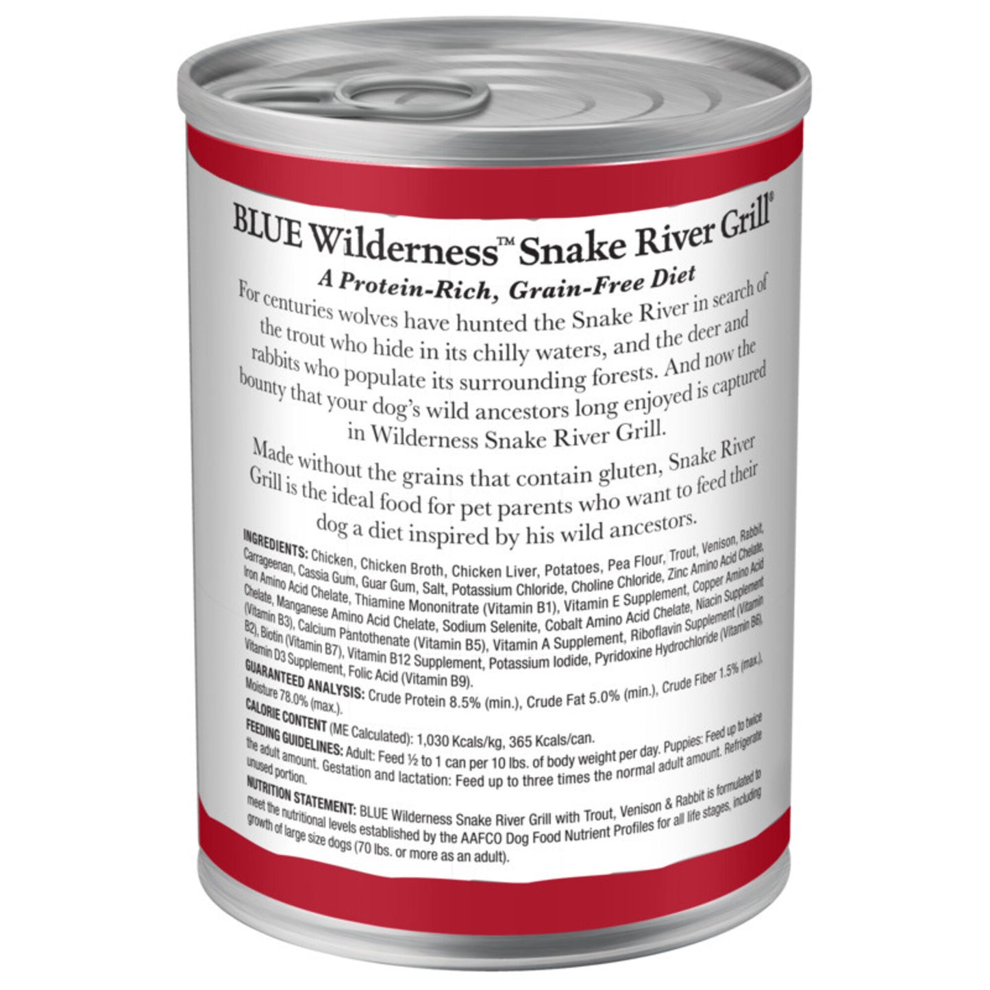 Blue Buffalo Wilderness Grain Free Snake River Grill Trout, Venison & Rabbit Canned Dog Food