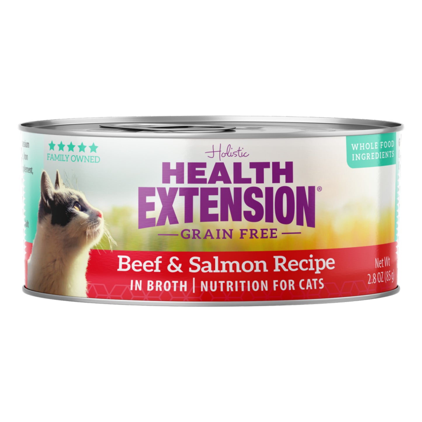 Health Extension Grain Free Beef and Salmon Recipe Canned Cat Food