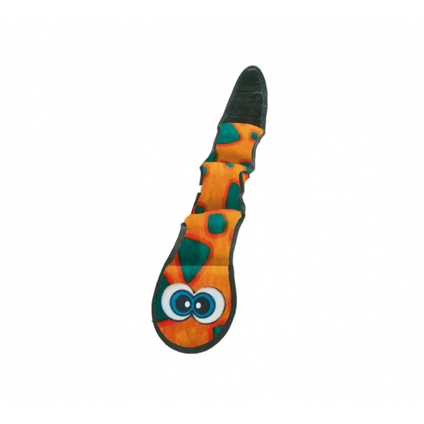 Outward Hound Invincibles Snakes Orange/Blue Squeak Dog Toy