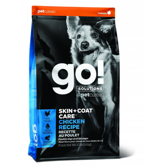 Petcurean Go! Solutions Skin + Coat Care Chicken Recipe Dry Dog Food