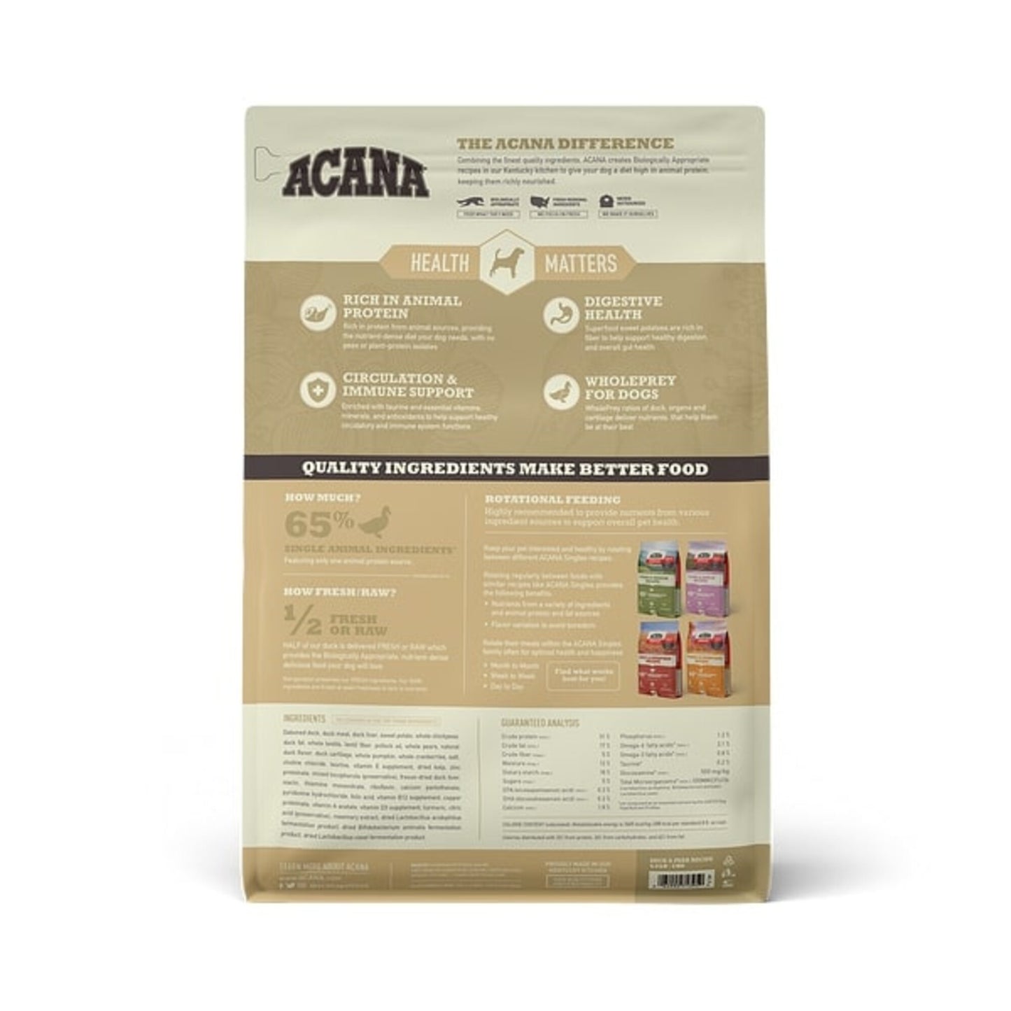 ACANA Singles Duck & Pear Recipe Grain Free Dry Dog Food