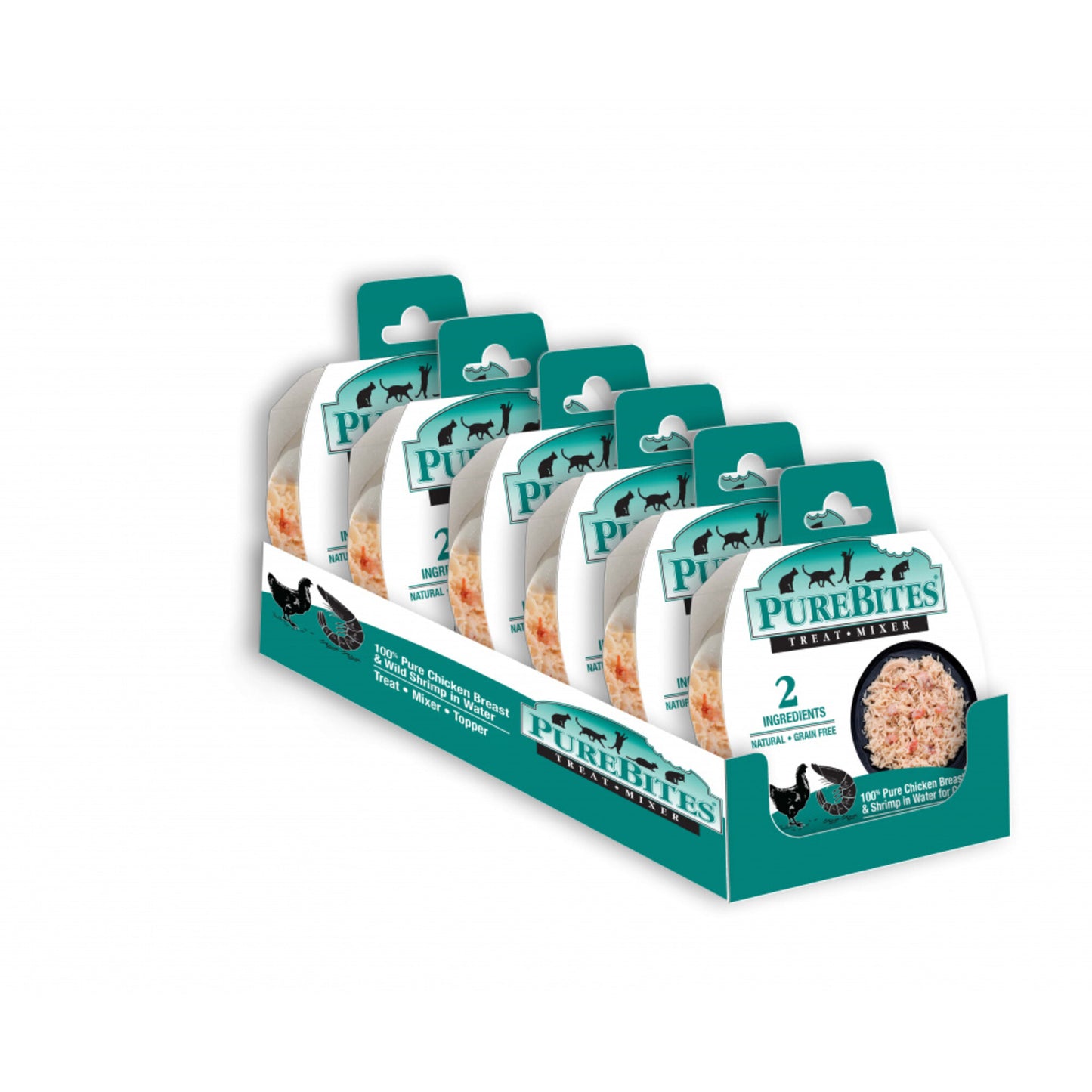 PureBites Mixers Chicken Breast & Wild Ocean Shrimp in Water Cat Food Topper Treat