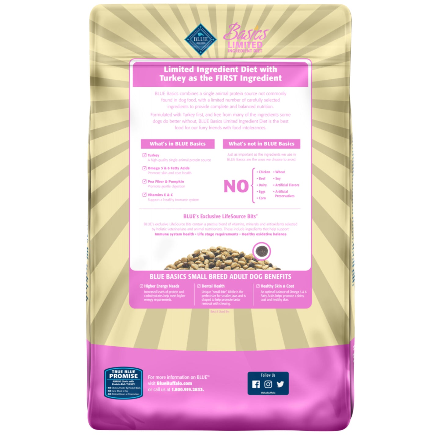 Blue Buffalo Basics Small Breed Adult Turkey & Potato Recipe Dry Dog Food