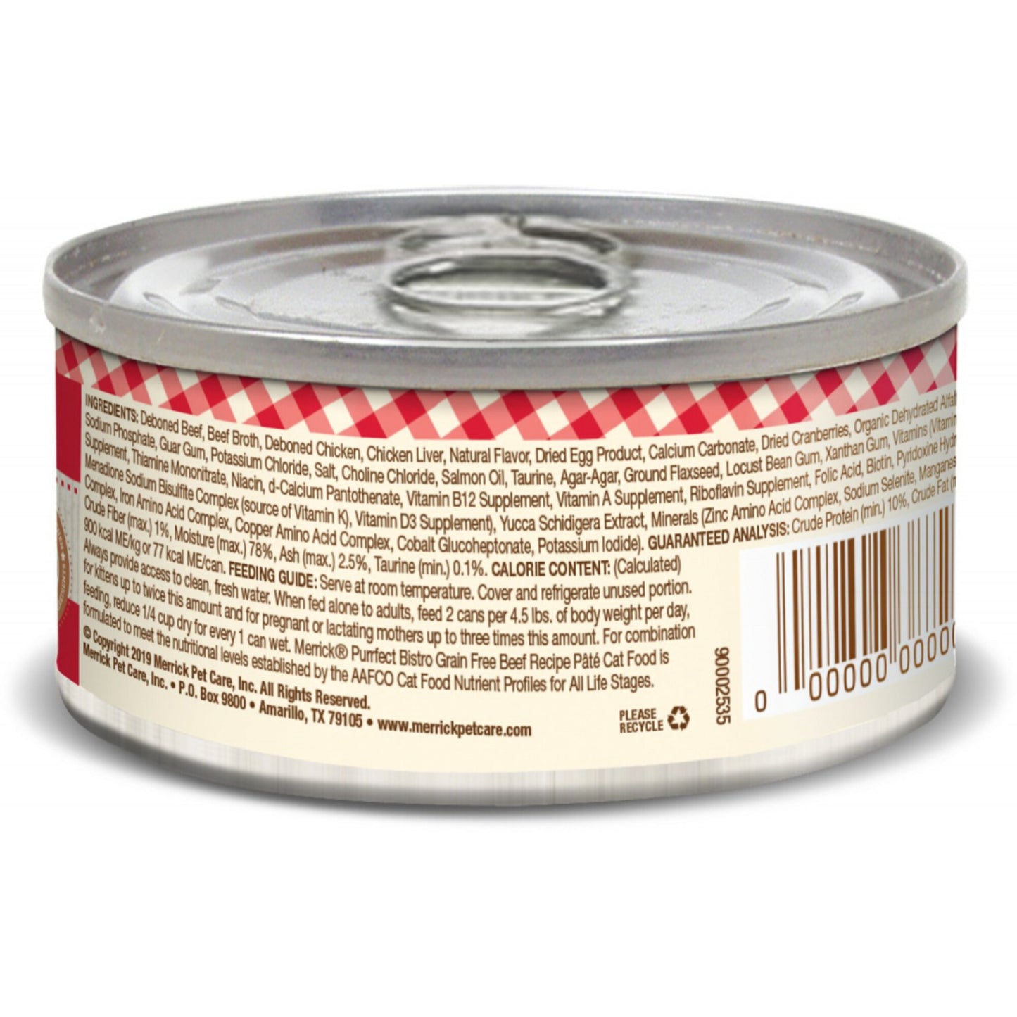Merrick Purrfect Bistro Beef Pate Grain Free Canned Cat Food