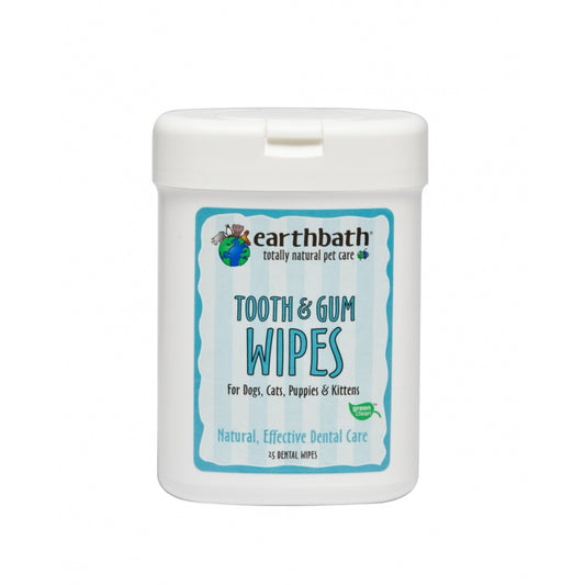 Earthbath Tooth and Gum Wipes for Dogs and Cats