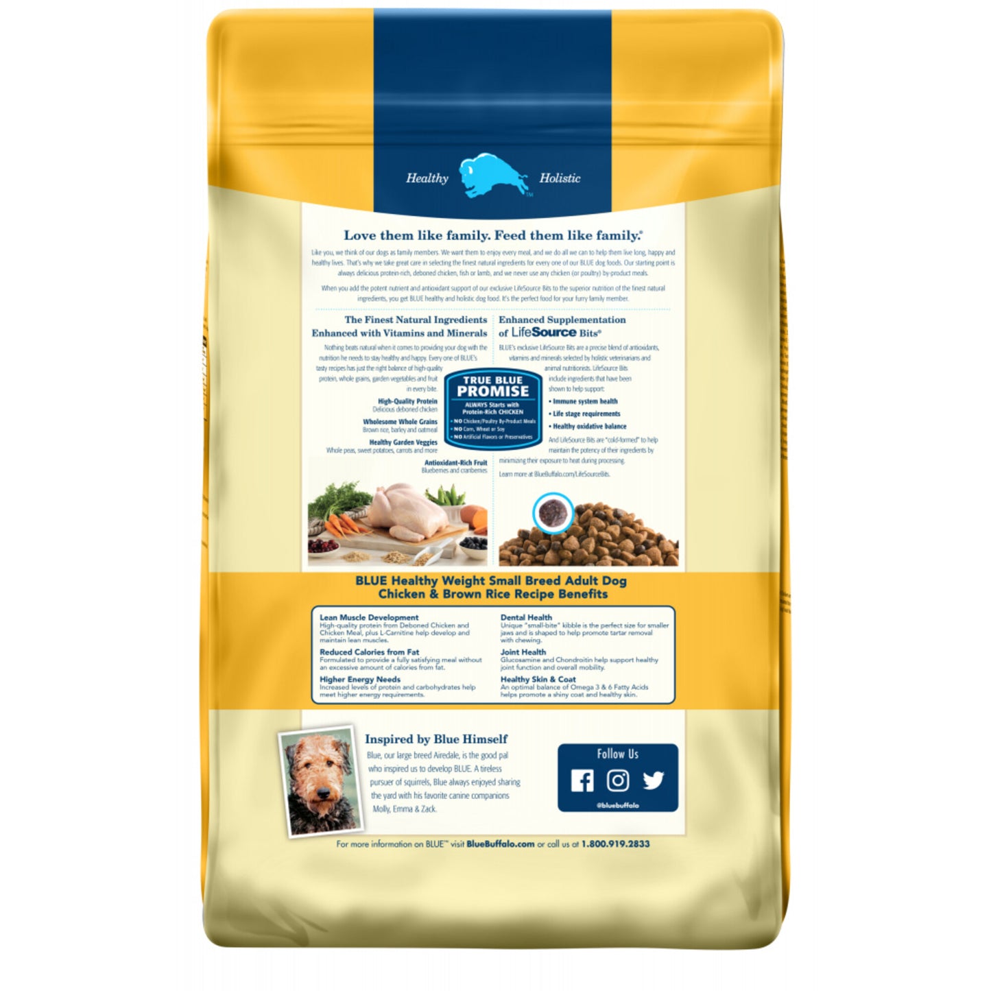 Blue Buffalo Life Protection Healthy Weight Natural Chicken & Brown Rice Recipe Small Breed Adult Dry Dog Food