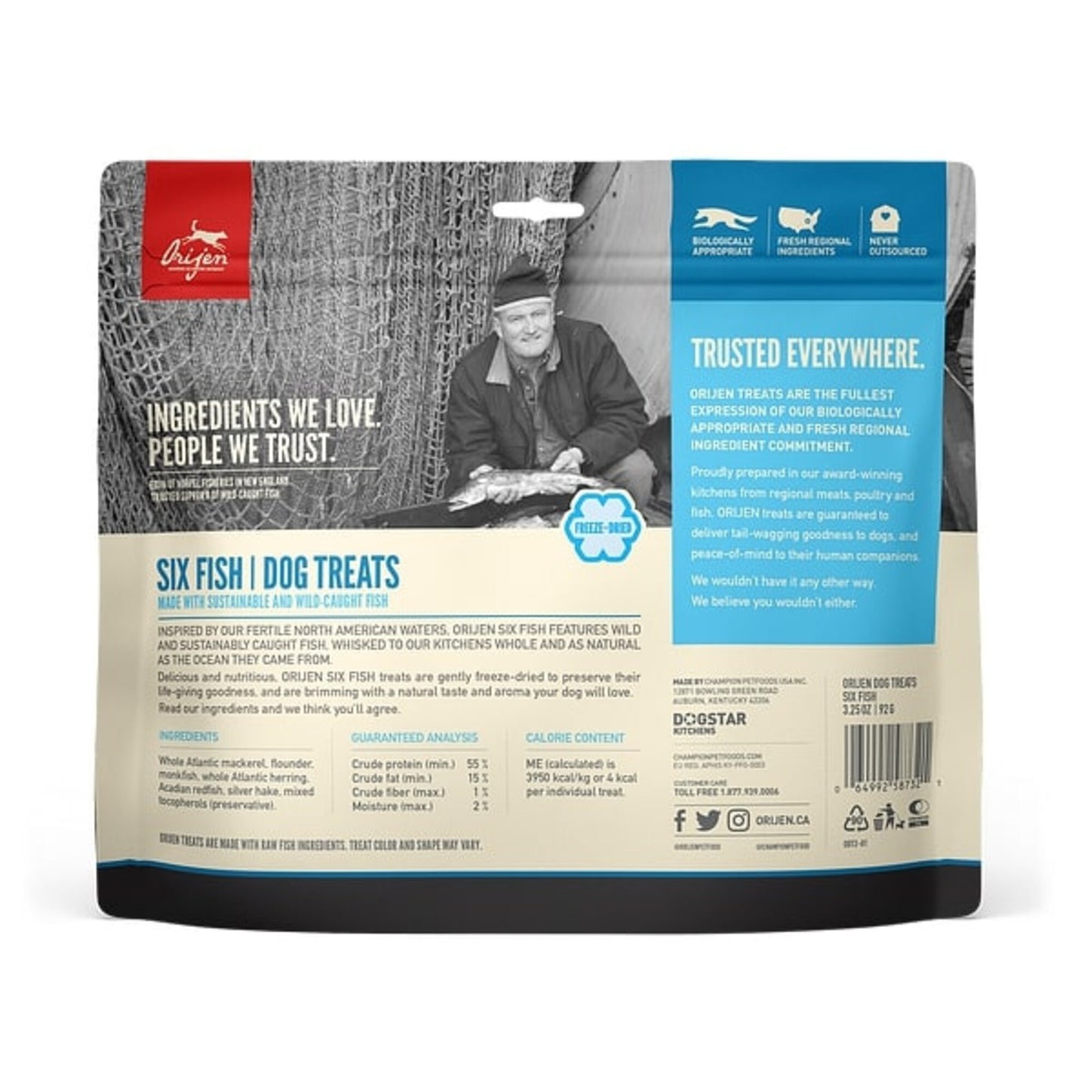 ORIJEN Grain Free Six Fish Freeze Dried Dog Treats