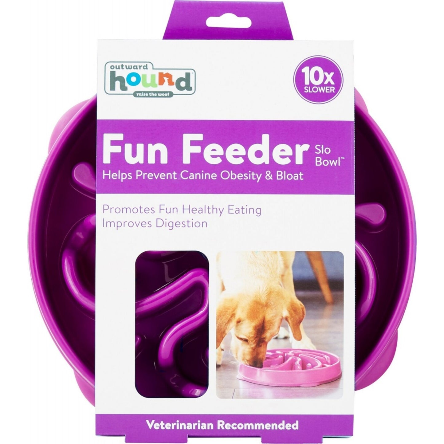 Outward Hound Dog Games Slo Bowl Slow Feeders Flower Design Dog Bowl
