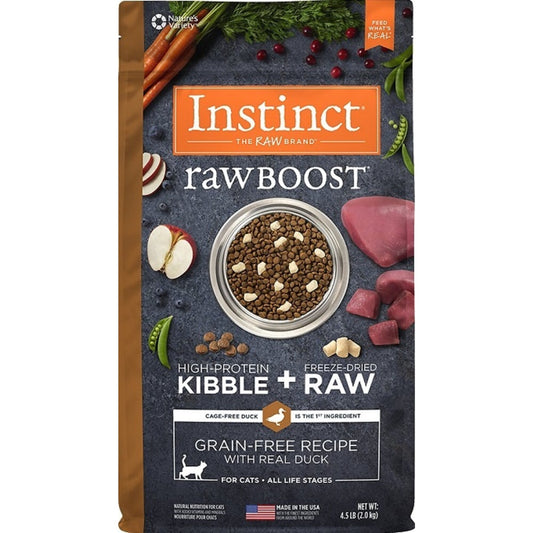 Instinct Raw Boost Grain Free Recipe with Real Duck Natural Dry Cat Food