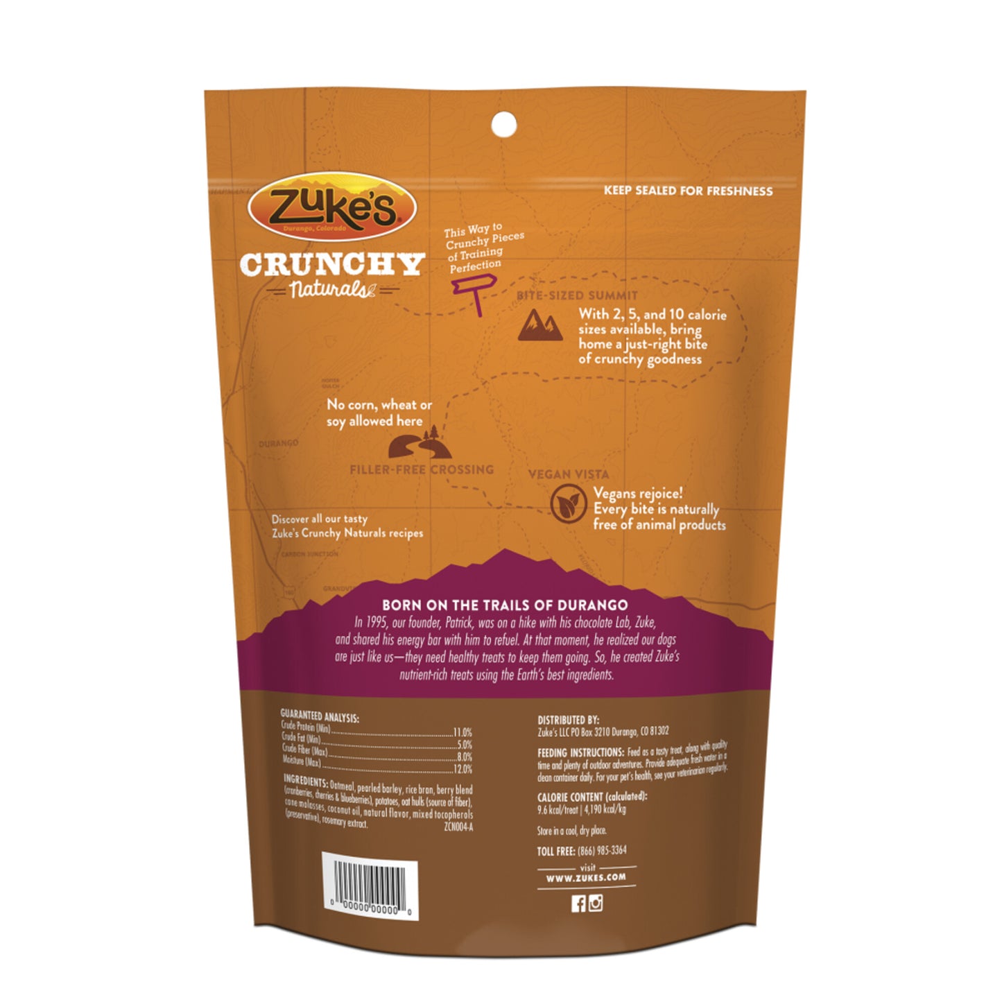 Zukes Crunchy Naturals Baked with Berries 10s Dog Treats