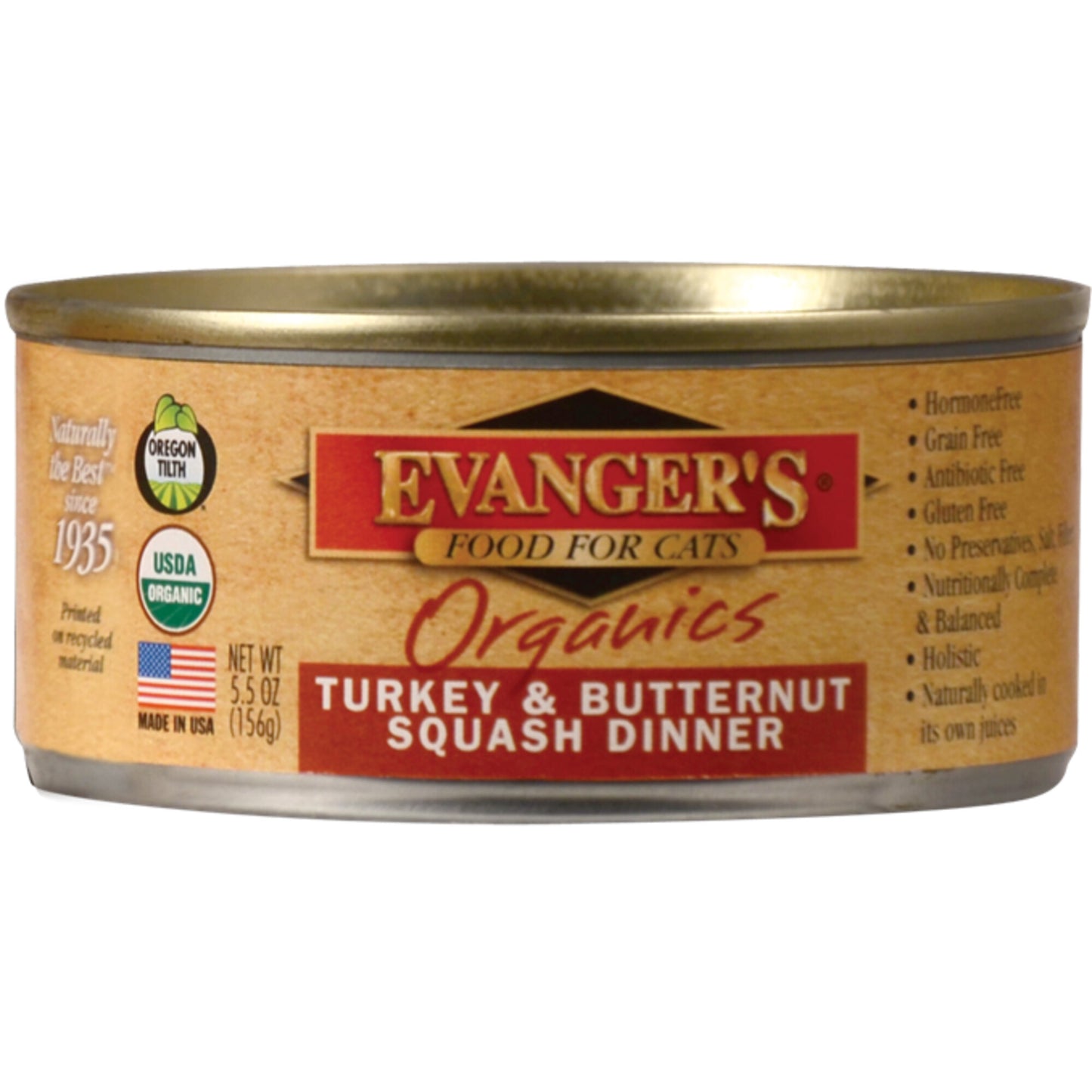 Evangers Organics Turkey and Butternut Squash Canned Cat Food