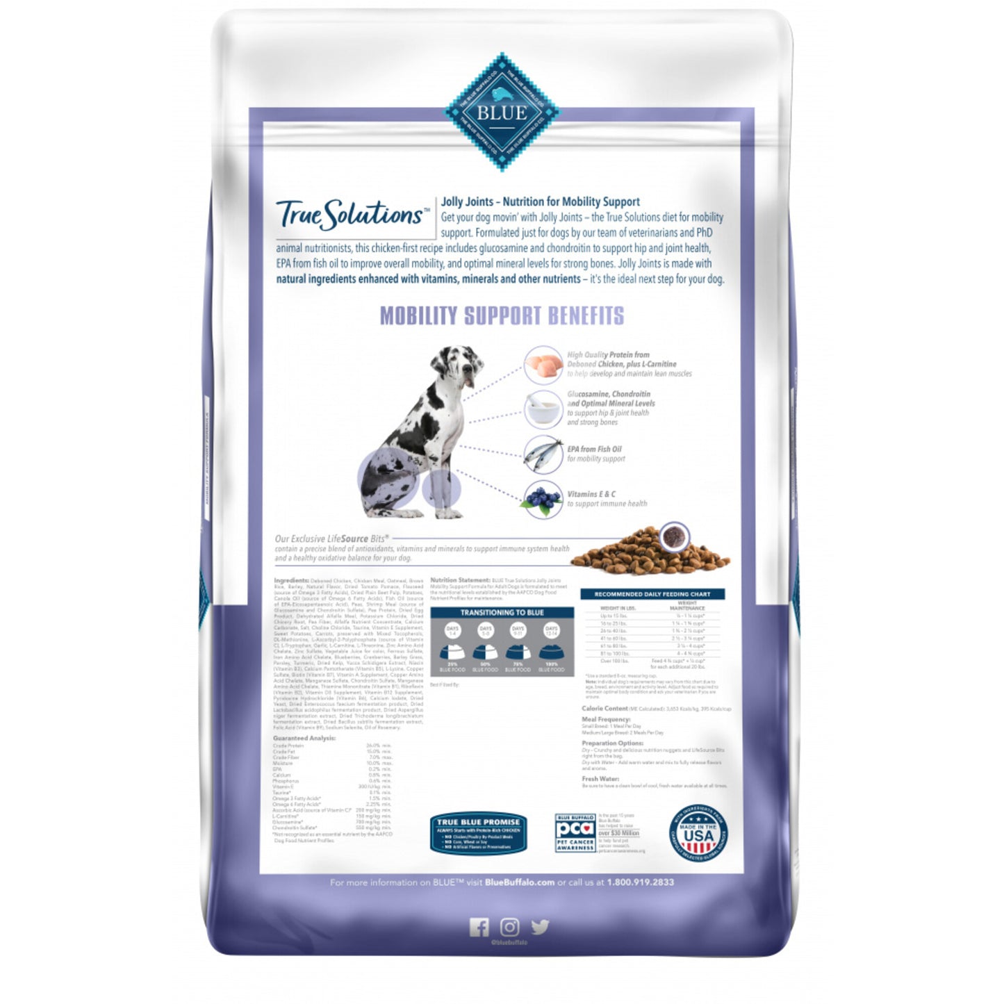 Blue Buffalo True Solutions Jolly Joints Natural Mobility Support Chicken Recipe Adult Dry Dog Food