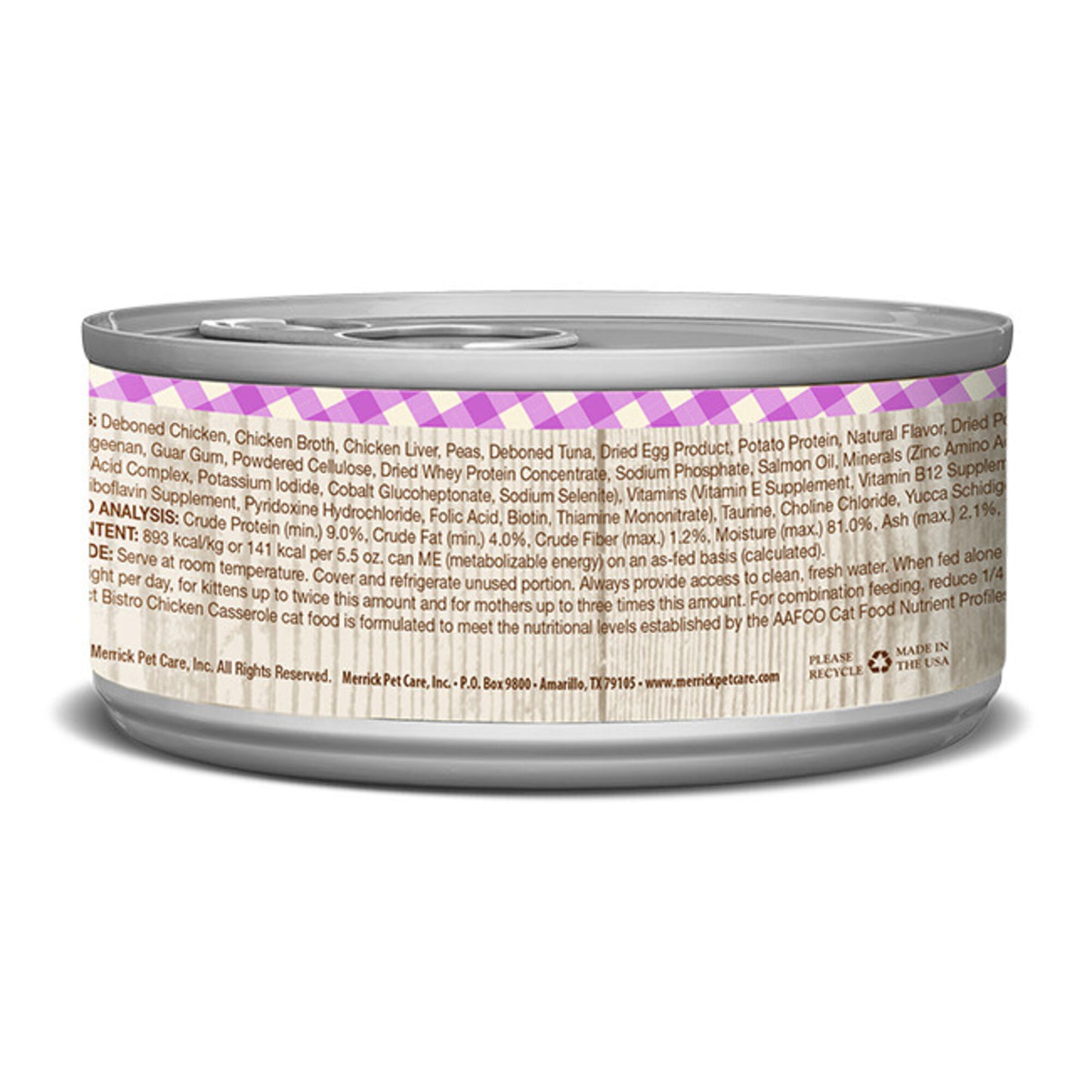 Merrick Purrfect Bistro Chicken Casserole Grain Free Canned Cat Food