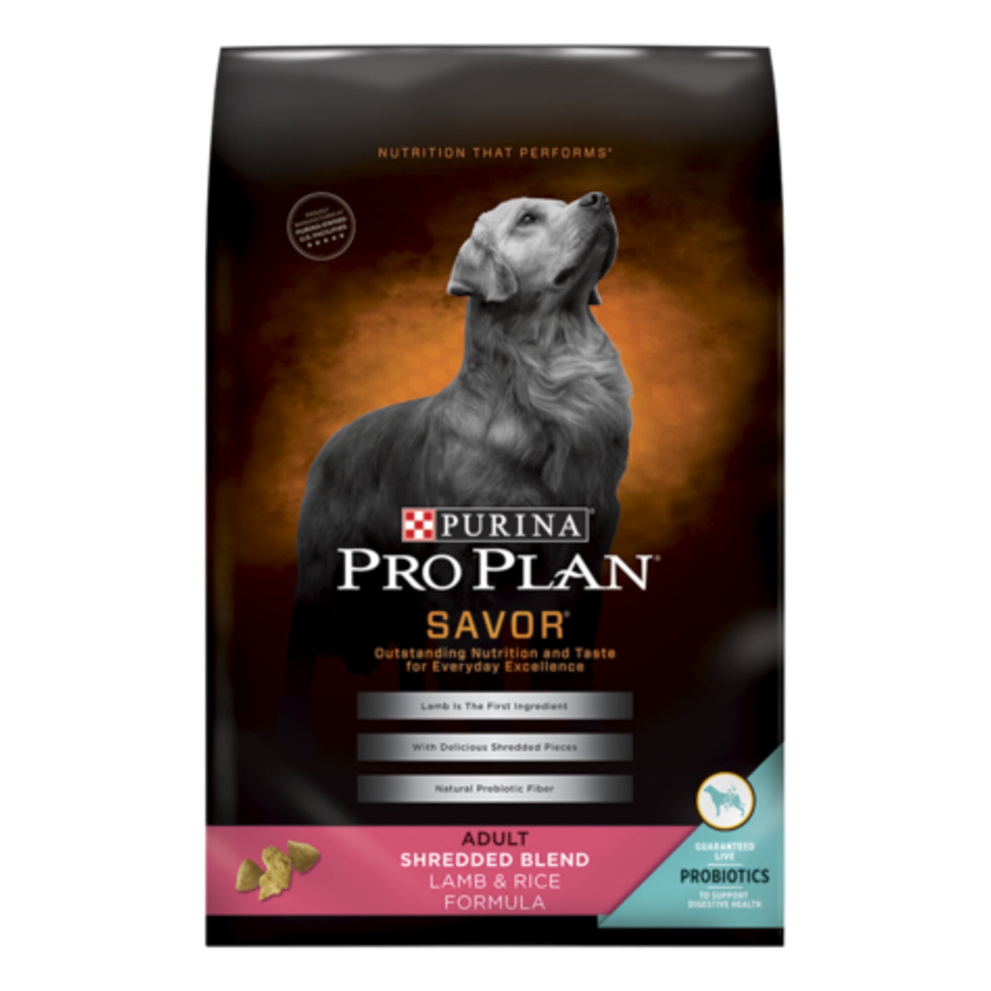 Purina Pro Plan Savor Shredded Blend Lamb & Rice With Probiotics Formula Adult Dry Dog Food