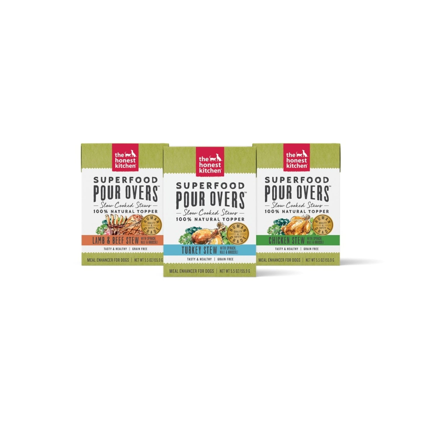 The Honest Kitchen SuperFood Pour Overs Grain Free Dog Food Topper Variety Pack