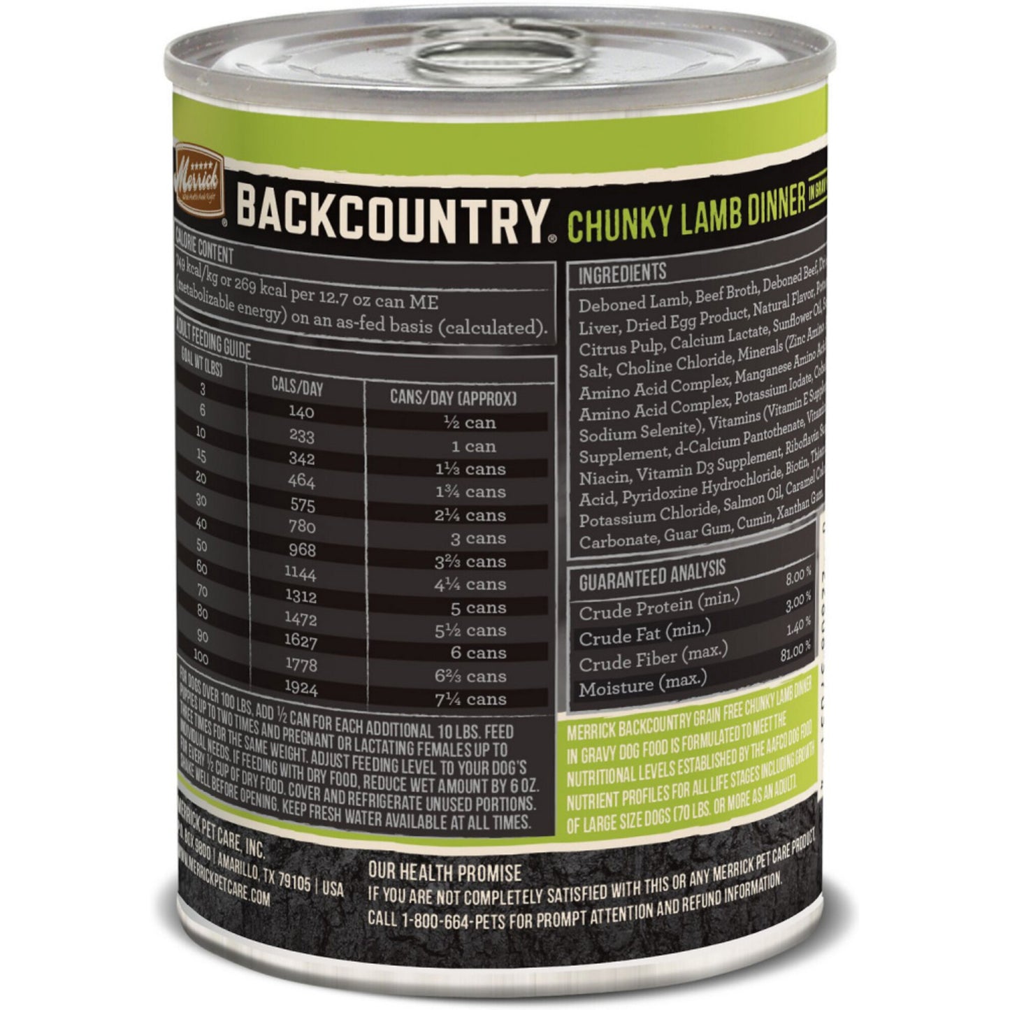 Merrick Backcountry Grain Free Chunky Lamb Canned Dog Food