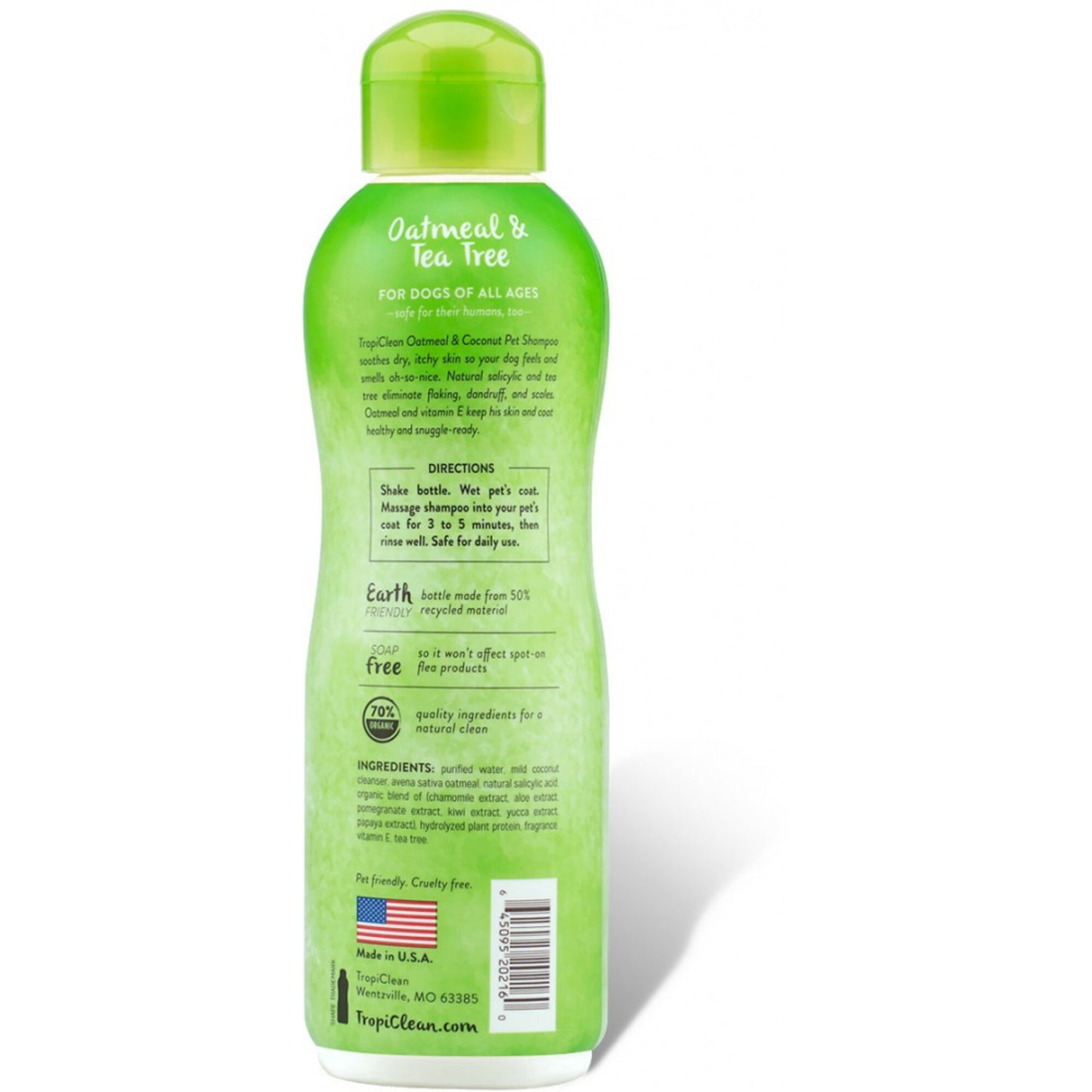 Tropiclean Oatmeal & Tea Tree Pet Shampoo