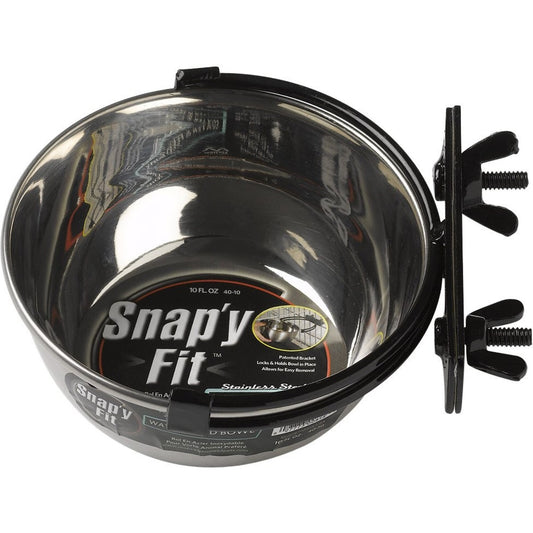 Midwest Stainless Steel Snap'y Fit Water and Feed Bowl