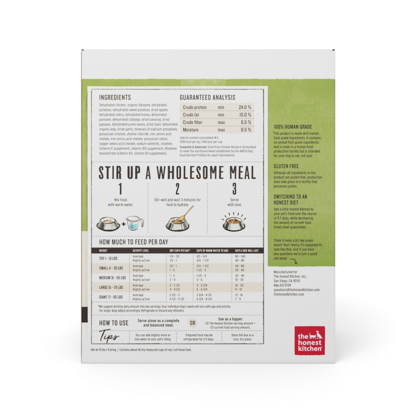 The Honest Kitchen Grain Free Chicken Recipe Dehydrated Dog Food