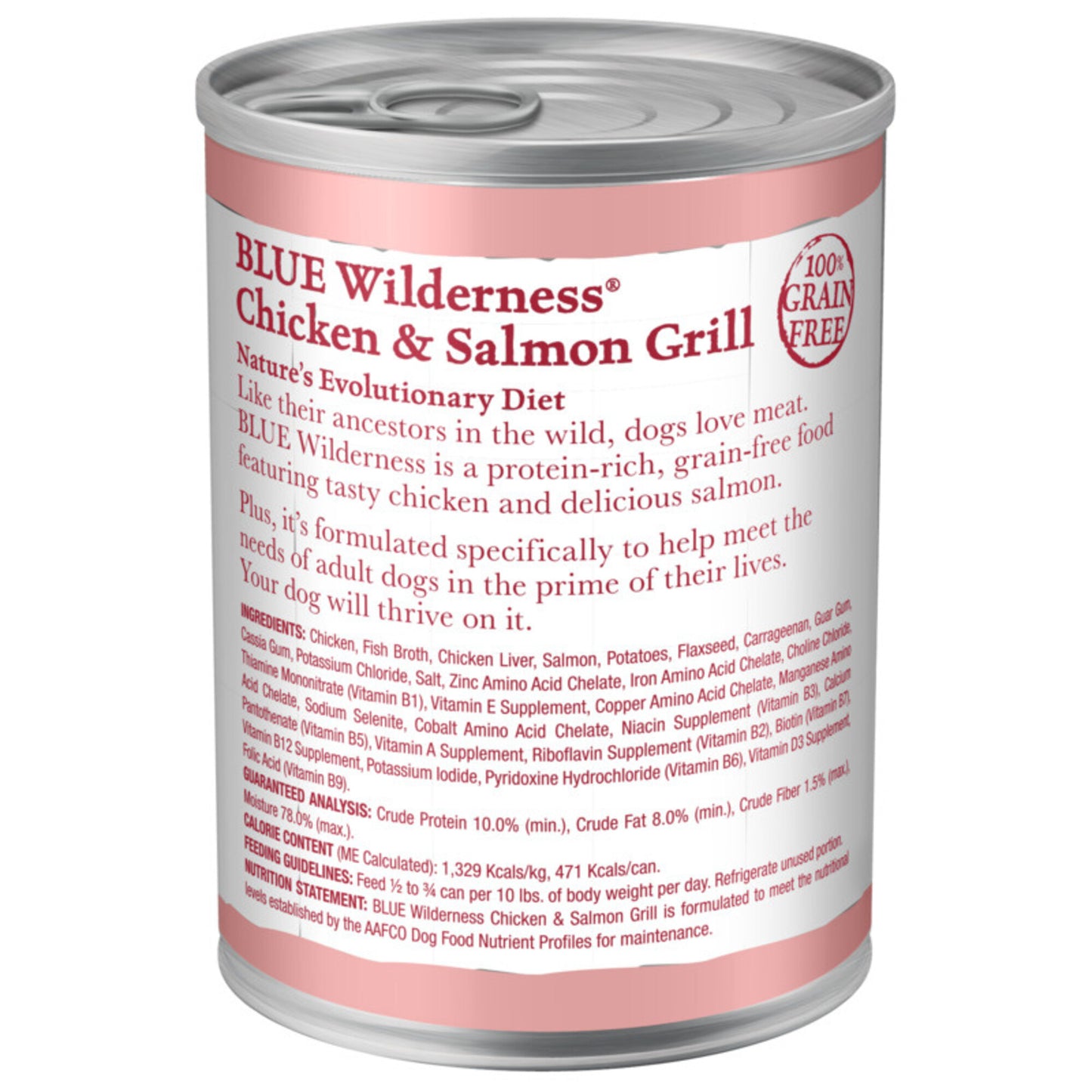 Blue Buffalo Wilderness Grain Free Salmon & Chicken Grill Canned Dog Food