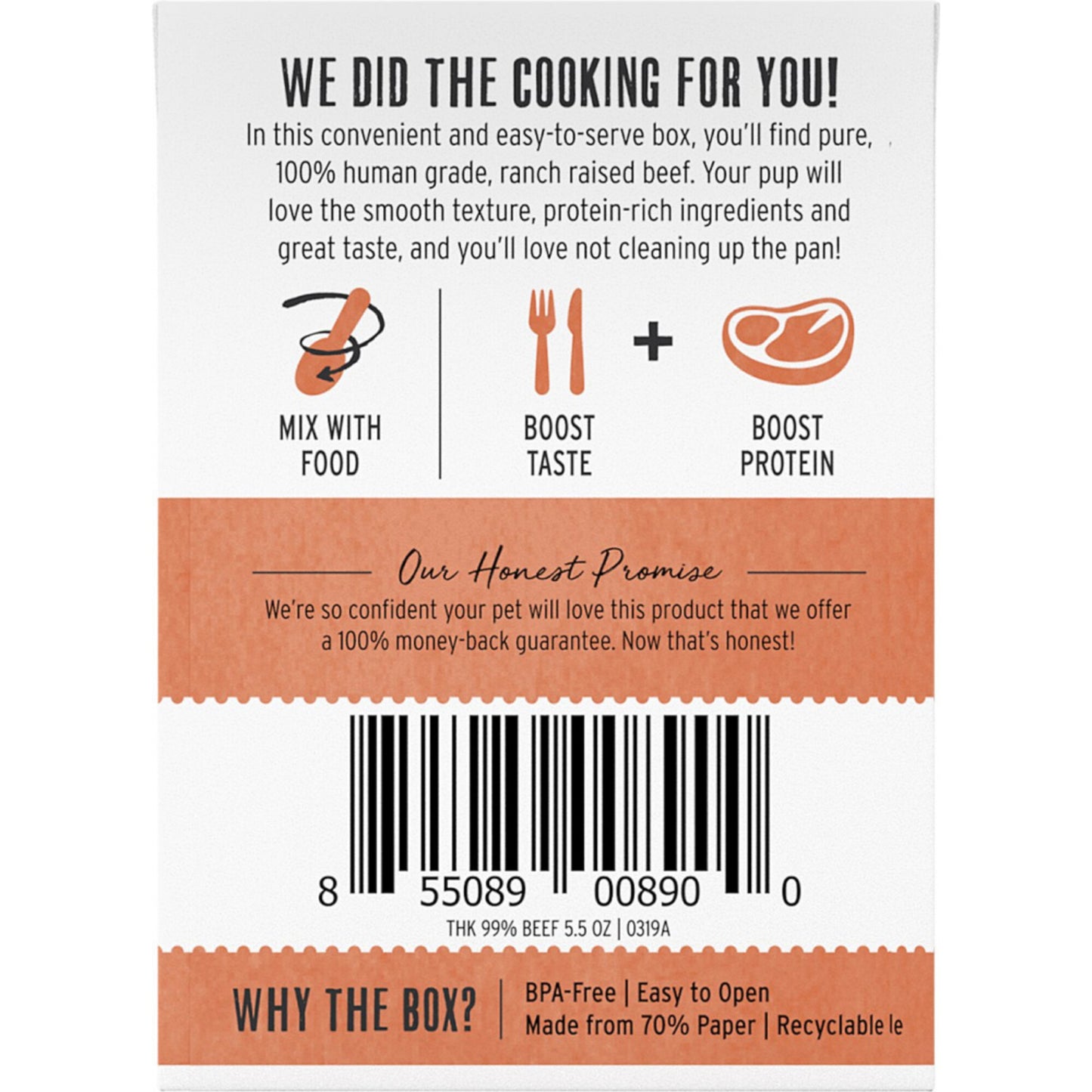 The Honest Kitchen Meal Booster 99% Beef Dog Food Topper