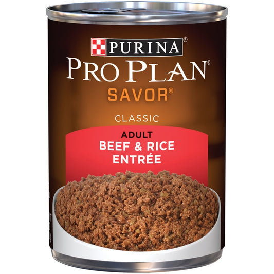Purina Pro Plan Savor Adult Beef & Rice Entree Canned Dog Food