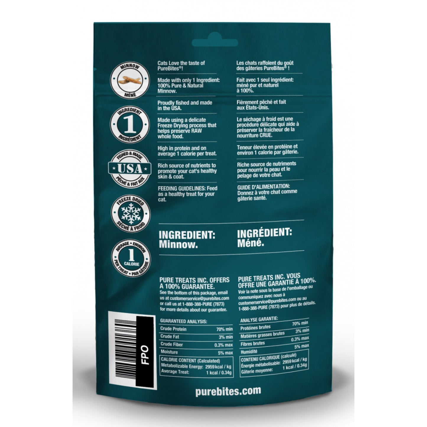 PureBites Minnow Freeze Dried Cat Treats