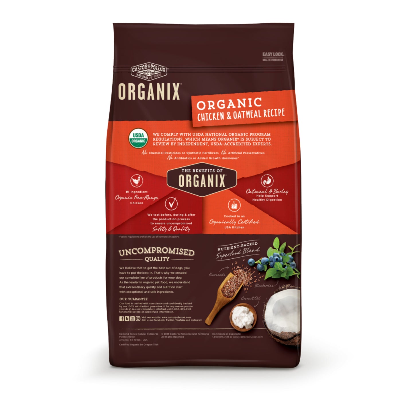 Castor and Pollux Organix Organic Chicken and Oatmeal Dry Dog Food