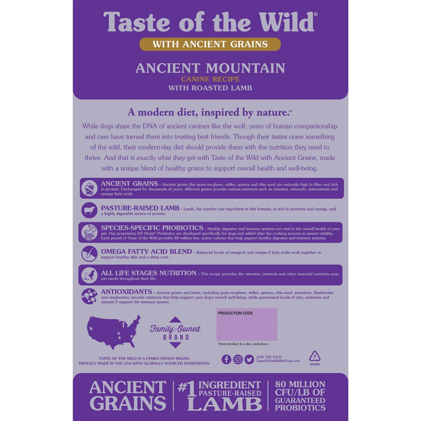 Taste of the Wild Ancient Mountain with Ancient Grains Dry Dog Food