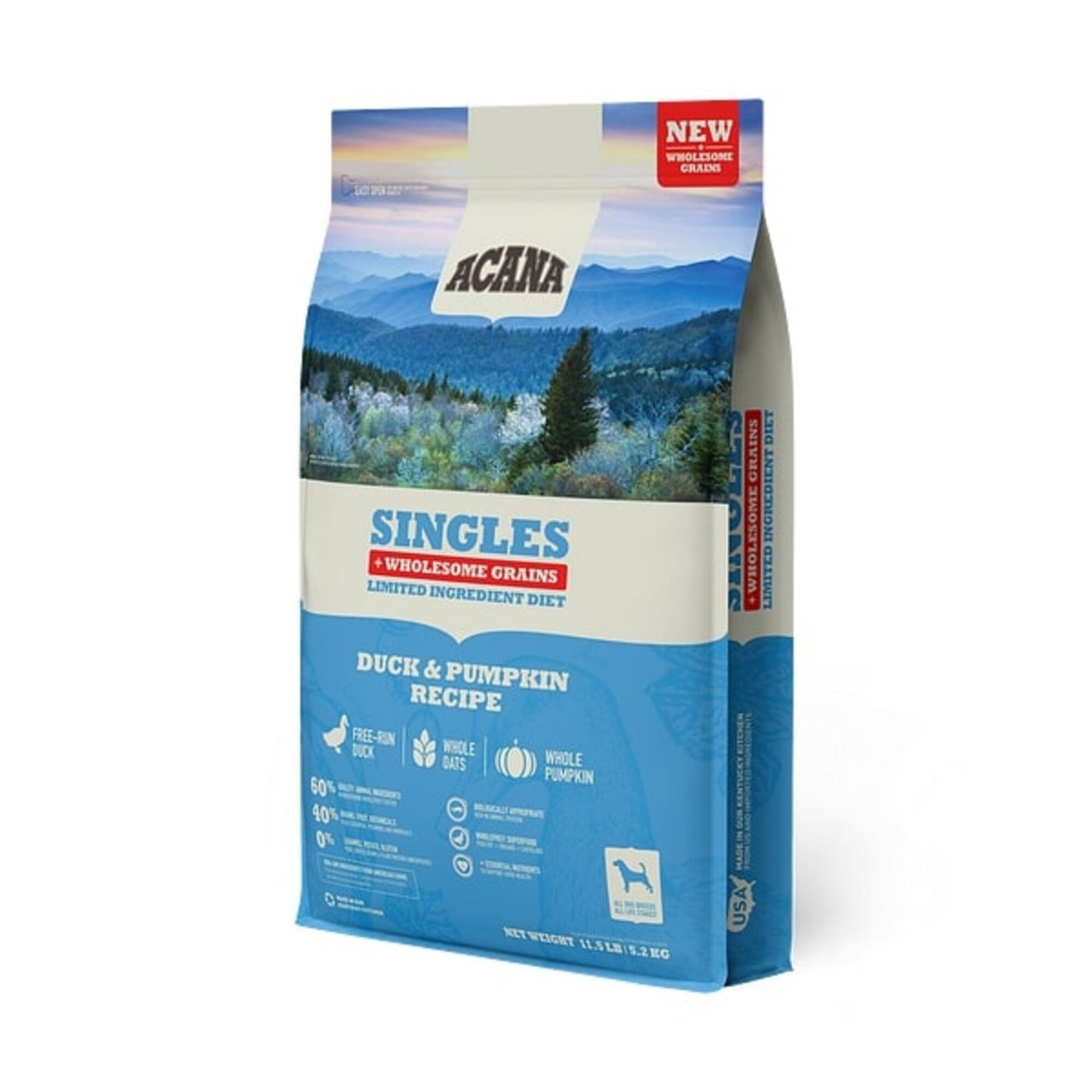 ACANA Singles + Wholesome Grains Limited Ingredient Diet Duck & Pumpkin Recipe Dry Dog Food