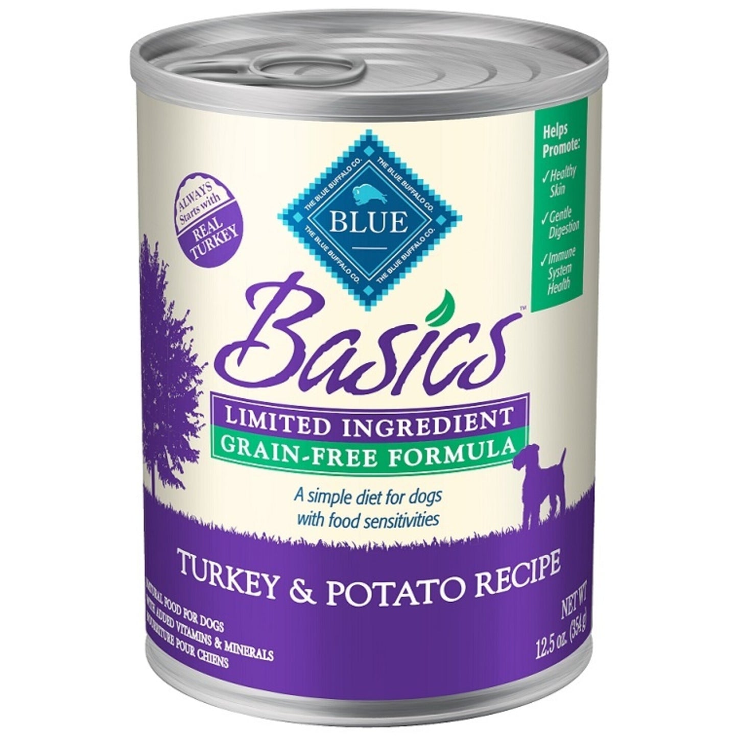 Blue Buffalo Basics Grain Free LID Turkey and Potato Recipe Adult Canned Dog Food