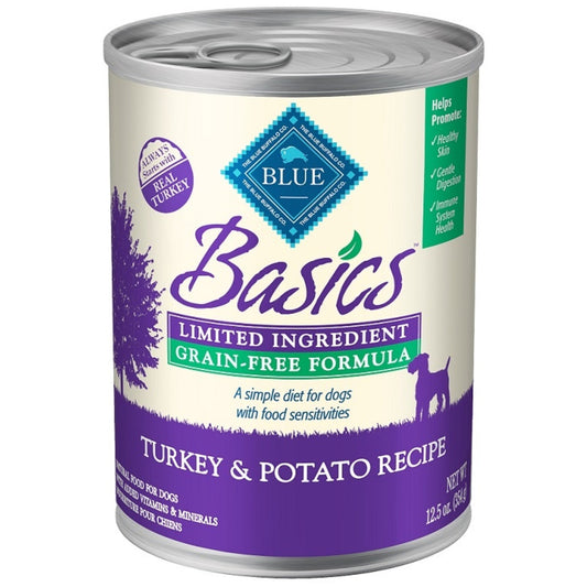 Blue Buffalo Basics Grain Free LID Turkey and Potato Recipe Adult Canned Dog Food